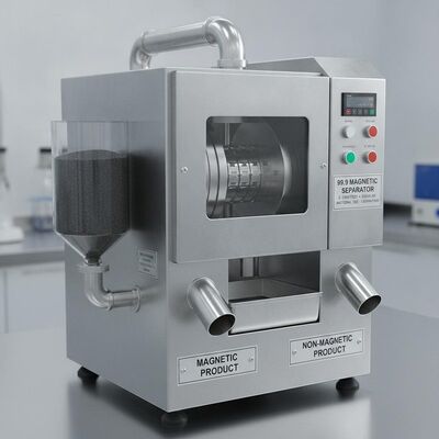 99.9 Besleme için tasarlanmış manyetik ayırıcı makine Boyutu 0-1,2 mm Malzeme Boyutu 83-5000μm Manyetik ayırma işlemleri