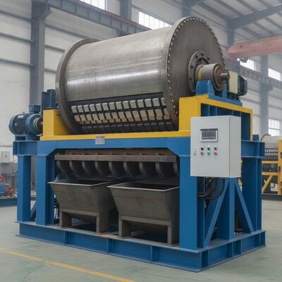 Shell Diameter 600-1500mm Uzun hizmet ömrü ile madencilik ve metalürji endüstrilerinde ayrıştırma için tasarlanmış manyetik ayırıcı makine