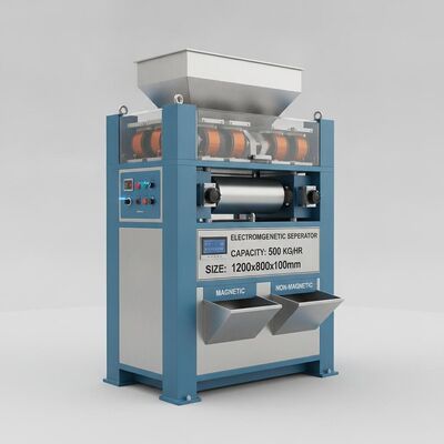 Ayrım kapasitesi 500 Kg saat Elektromanyetik Ayrıcı Boyutu 1200mm X 800mm X 1000mm Manyetik Malzeme Ayrımcılığı için tasarlanmıştır