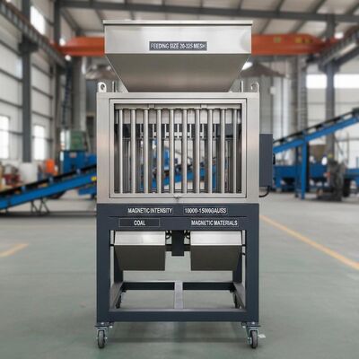 20-325 Mesh Besleme Boyutu Manyetik Ayırıcı Makine, Kömür Ayırma İçin 10000-15000 Gauss Arka Plan Manyetik Yoğunluklu
