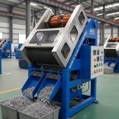 Özel Voltaj Elektromanyetik Ayırıcı Otomatik Çalışma Demir Metallerin Ayrılması Metal olmayan Malzemeler Manyetik Ayrım Ekipmanı