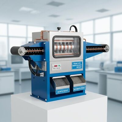 Yüksek İşleme Kapasitesi Sürekli Manyetik Ayırıcı Besleme Boyutu 0.1-3mm Kalıcı Manyetik Ayrımlama Makinesi