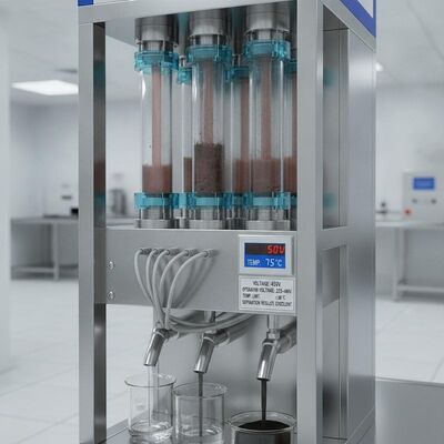 Farmasötik ıslak manyetik ayırıcı, 220-480 voltajda çalışırken, sıcaklık sınırı ≤80°C'dir ve ayırma sonuçları verir.